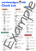 Snowboard Guru Laminate Packing Checklist with Drywipe Marker