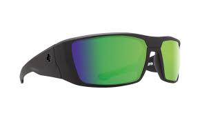 SPY DIRK MATTE BLACK - HAPPY BRONZE POLAR w/ GREEN SPECTRA