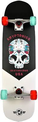 KRYPTONICS 31" HYBRID SERIES 'INKED SKULL' SKATEBOARD