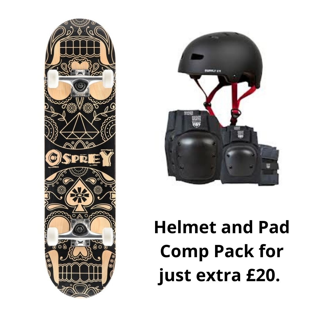 Osprey Candy Skull 31" Skateboard ( CANADIAN MAPLE )